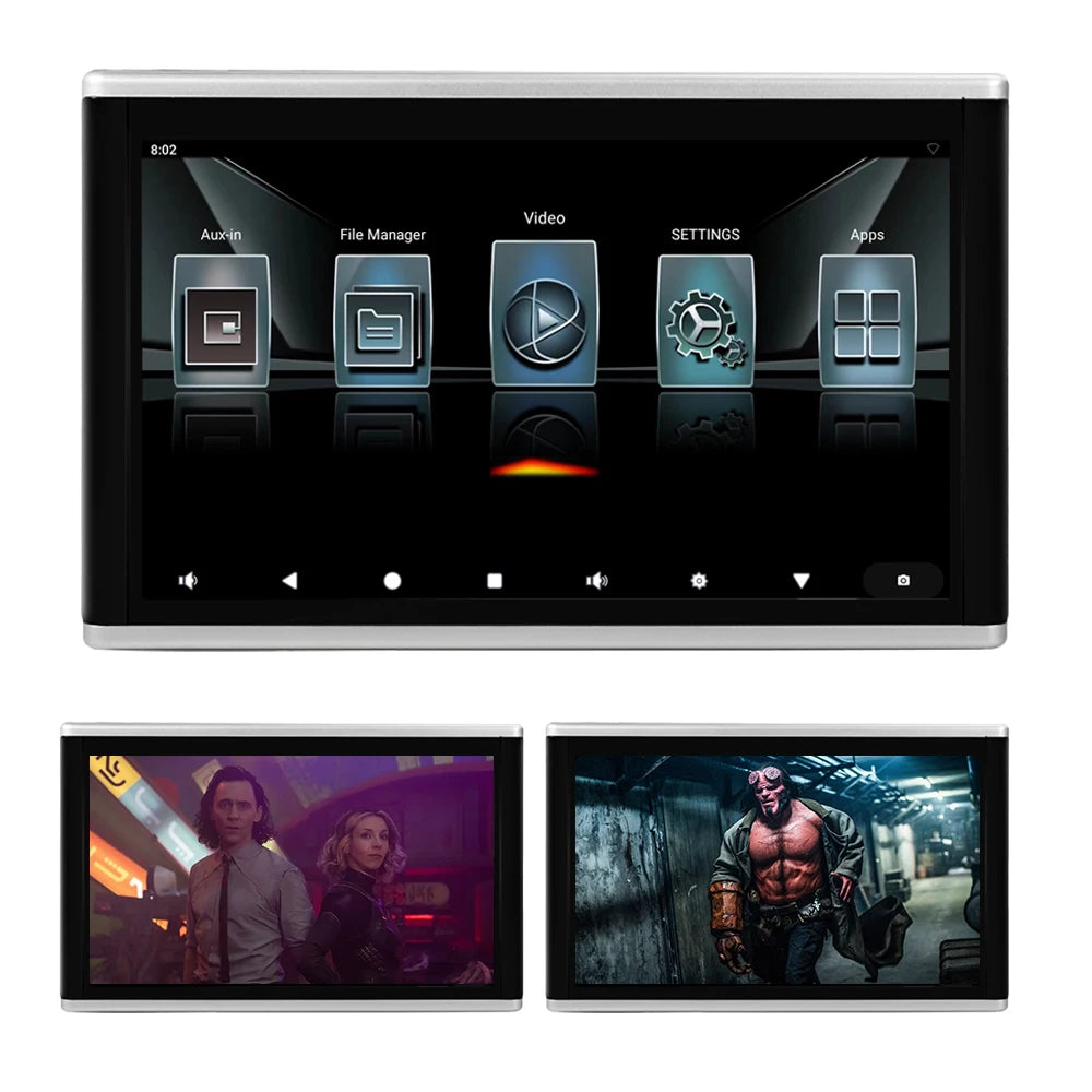 Carsanbo 10,1" Auto-Kopfstützenmonitor – Android 11, 1080P IPS Touch, 73 Auto-Logos