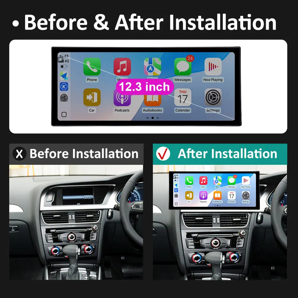 Audi A4 B8/A5 — RHD CarPlay, DSP, WiFi