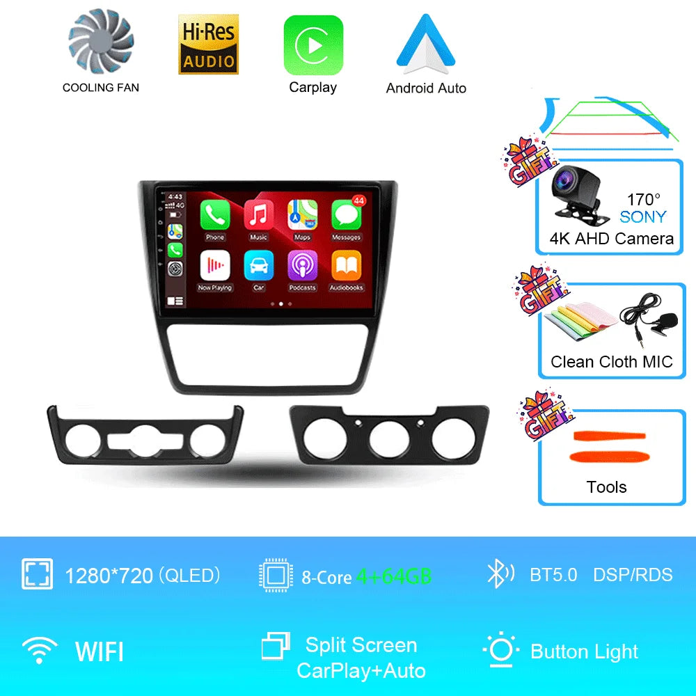 Skoda Yeti Android 16 — 4G, CarPlay, GPS