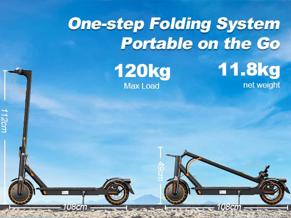 350W 7.8Ah Battery Todimart T3 Electric Scooter 8.5-Inch Foldable for Urban Commuting Sports & Entertainment