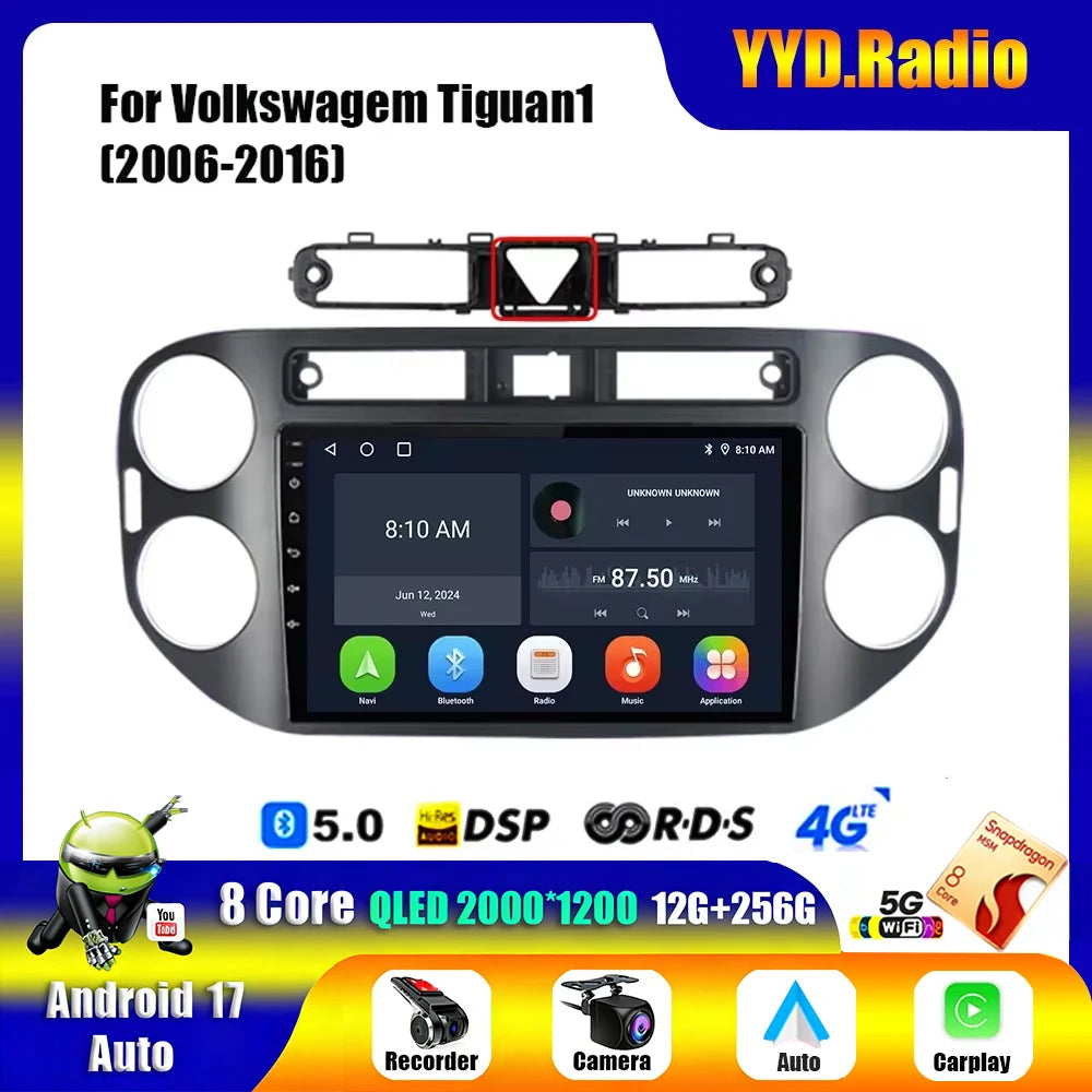 VW Tiguan Android 17 — 4G DSP, CarPlay