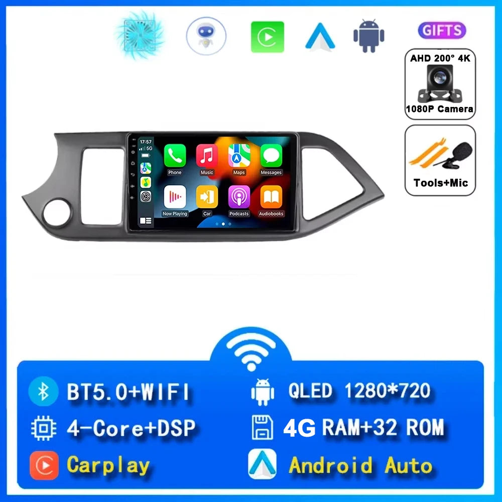 Kia Picanto Android 15 — WiFi, CarPlay, 4G