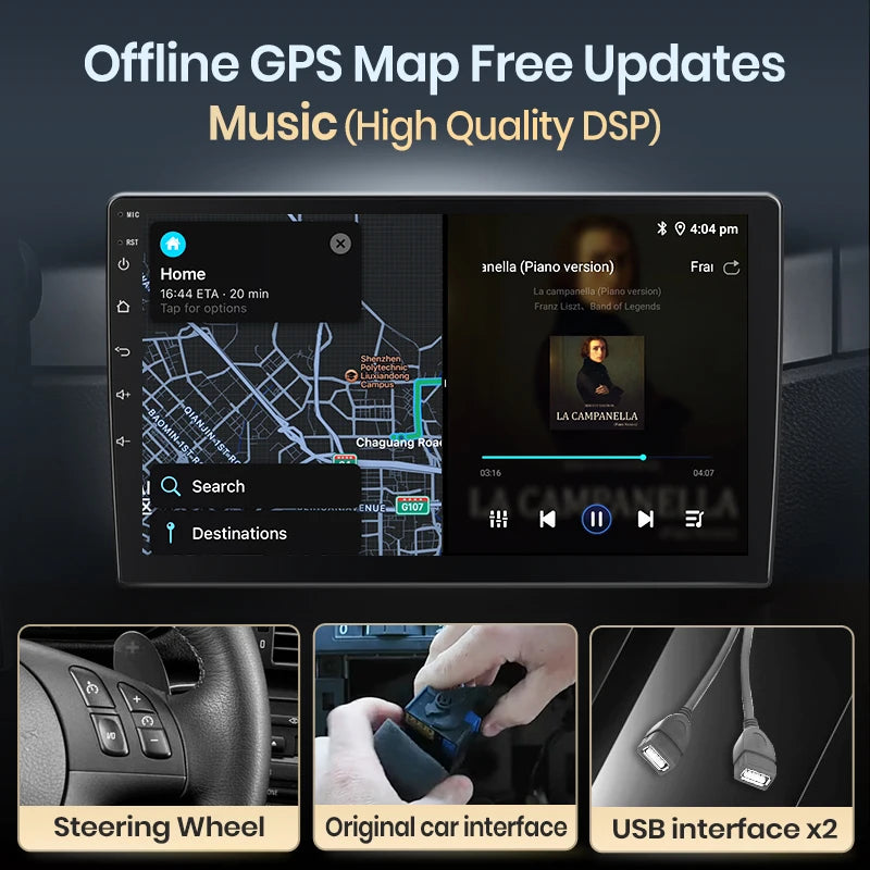 Junsun Wireless CarPlay Radio — VW Passat B6/B7 & CC 2005-2014, Android GPS, WLAN, DSP