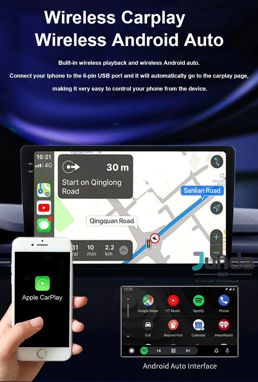 Kia Picanto Android 15 — WiFi, CarPlay, 4G