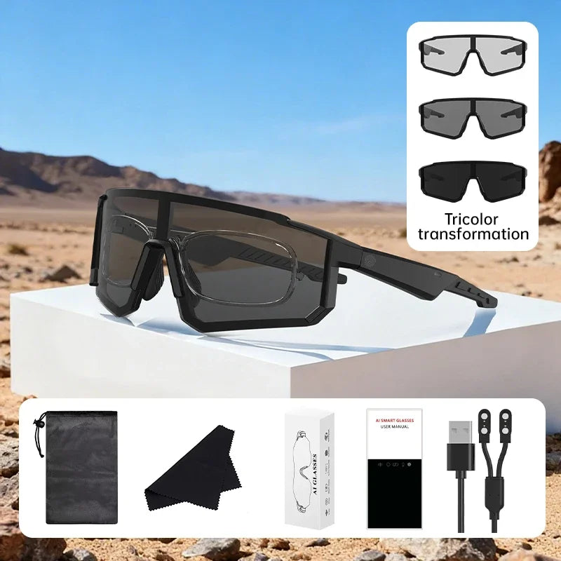 Lunettes OnePlus AI — Écouteurs Bluetooth 2-en-1, Musique, Appels & Conduite coupe-vent
