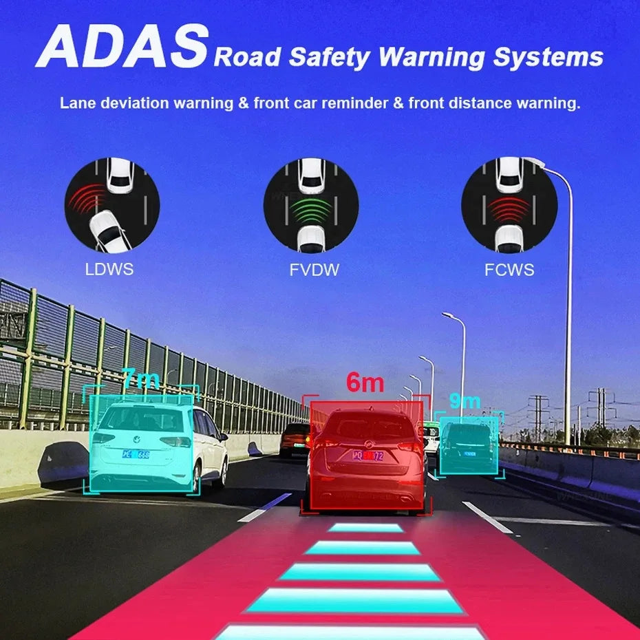 12" 4K Dash Cam — 360°, ADAS, Parking Mode