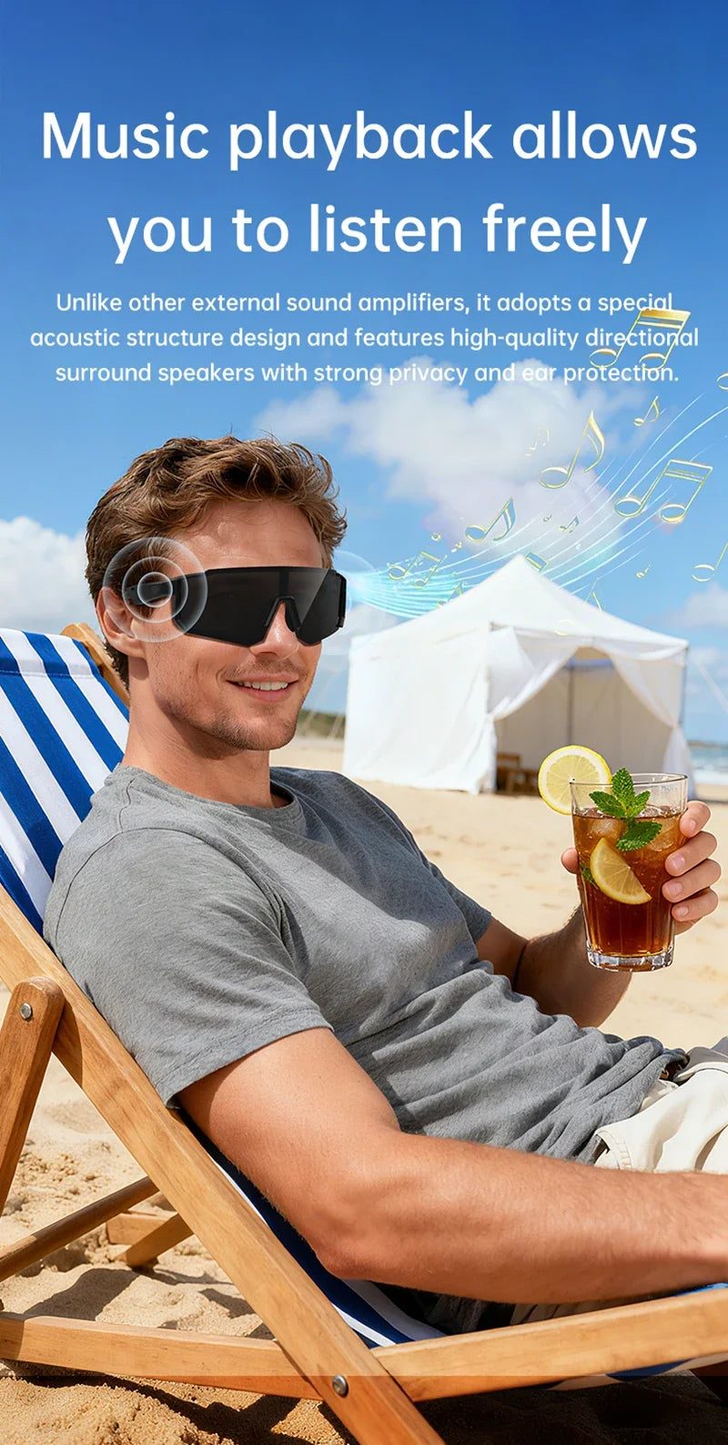 OnePlus AI Glasses — Bluetooth Audio, Windproof