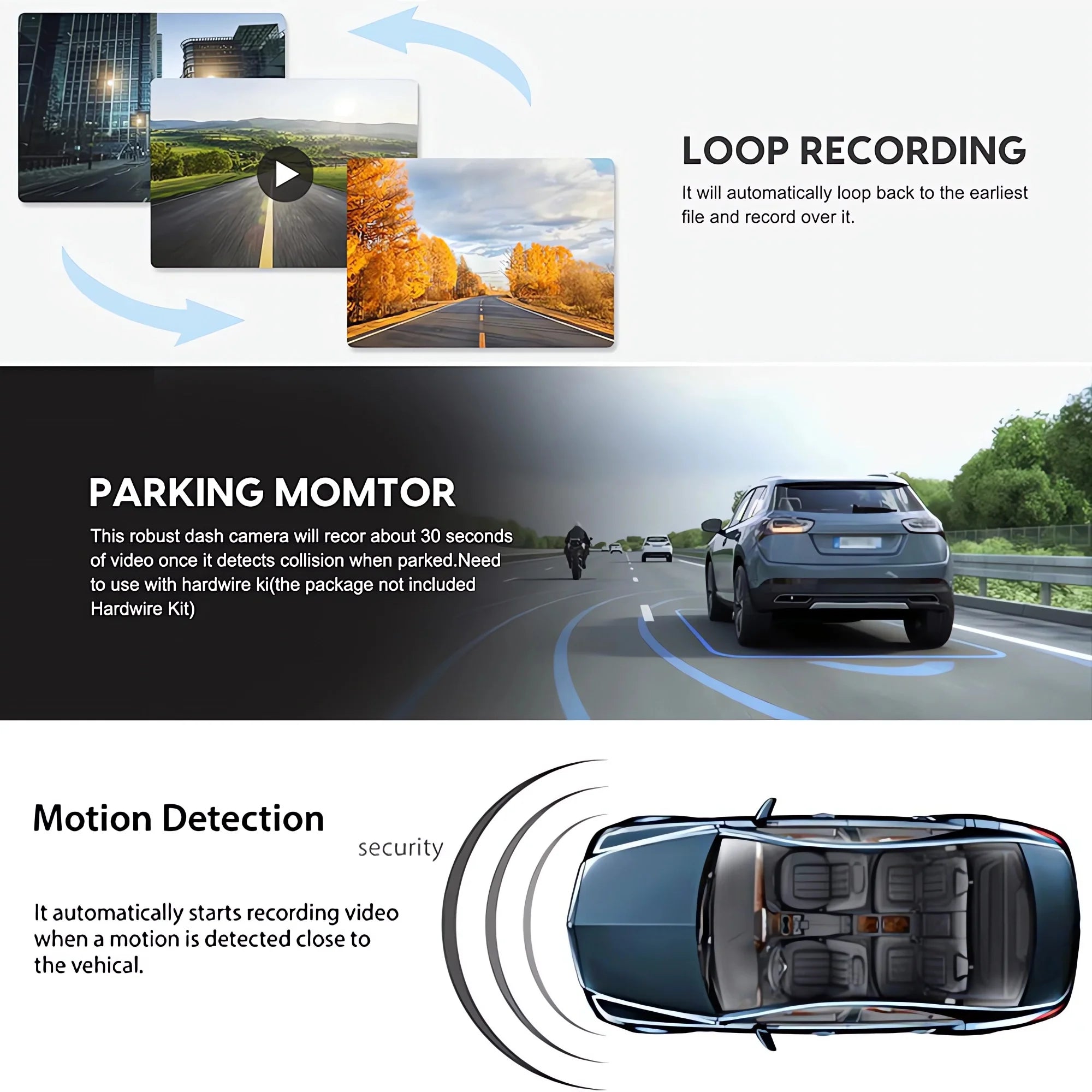 10" 4K Dash Cam — Dual Lens, GPS, WiFi