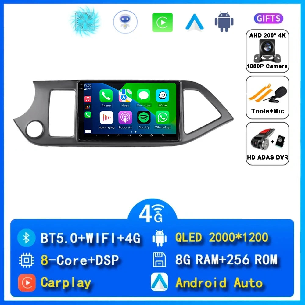 Kia Picanto Android 15 — WiFi, CarPlay, 4G