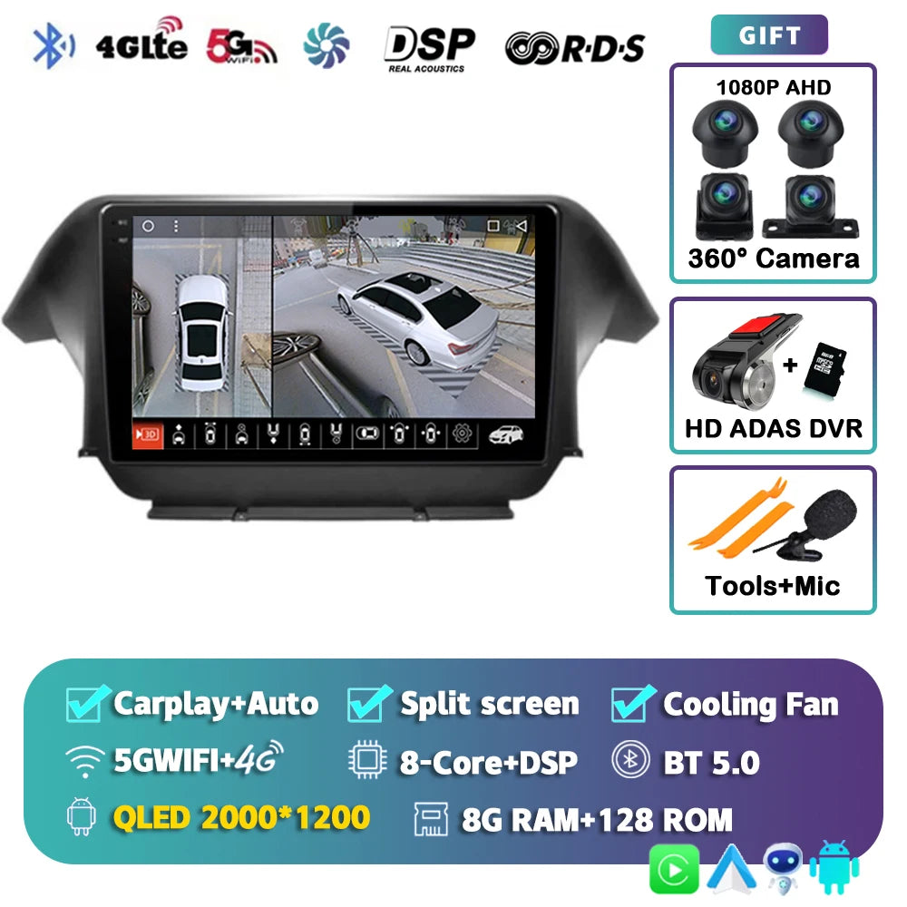 Honda Odyssey Android 15 — DSP, CarPlay, 4G