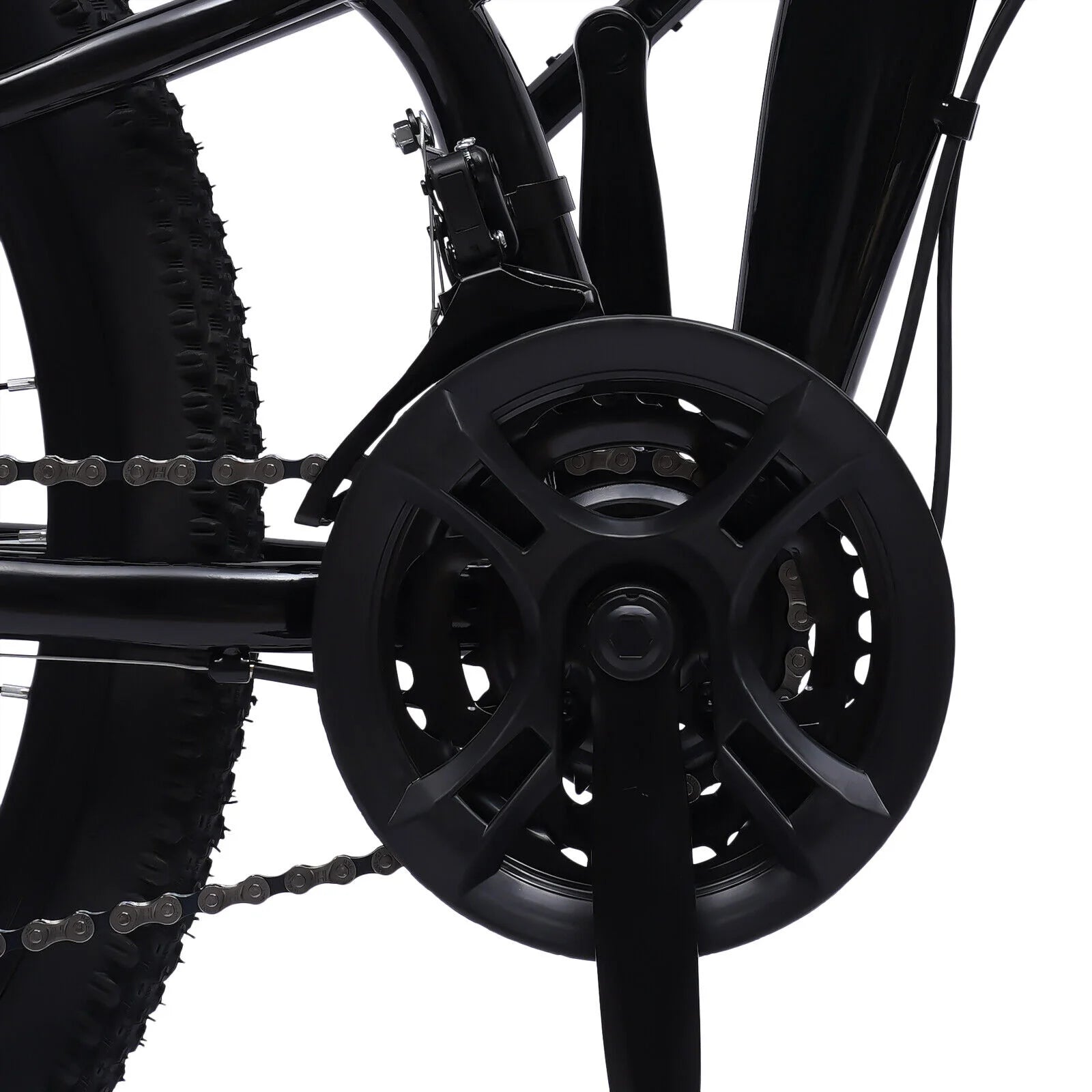 26 Inch Folding Mountain Bike 21 Speed Double Disc Brake Carbon Steel Frame Foldable Design 100kg Load Adult Bicycle