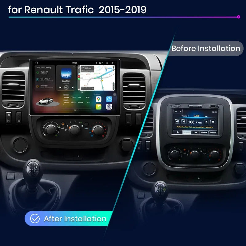 Junsun Renault Trafic — 2K, Wireless CarPlay