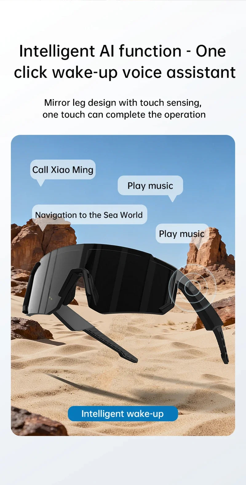 OnePlus AI Glasses — Bluetooth Audio, Windproof