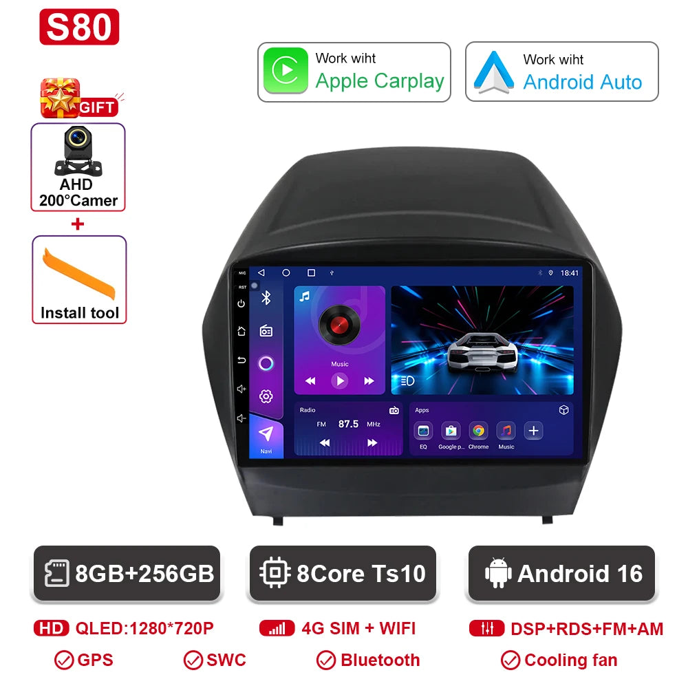 Hyundai Tucson Android 16 — 2K QLED, CarPlay