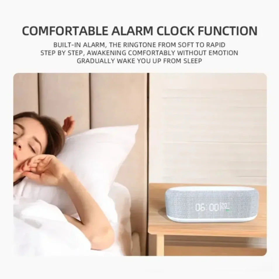 Kabelloses Ladepad Telefonwecker Nachttischlampe Nachtlicht Desktop-Uhr Thermometer für iPhone 17 16 15 14 13 Schnellladestation