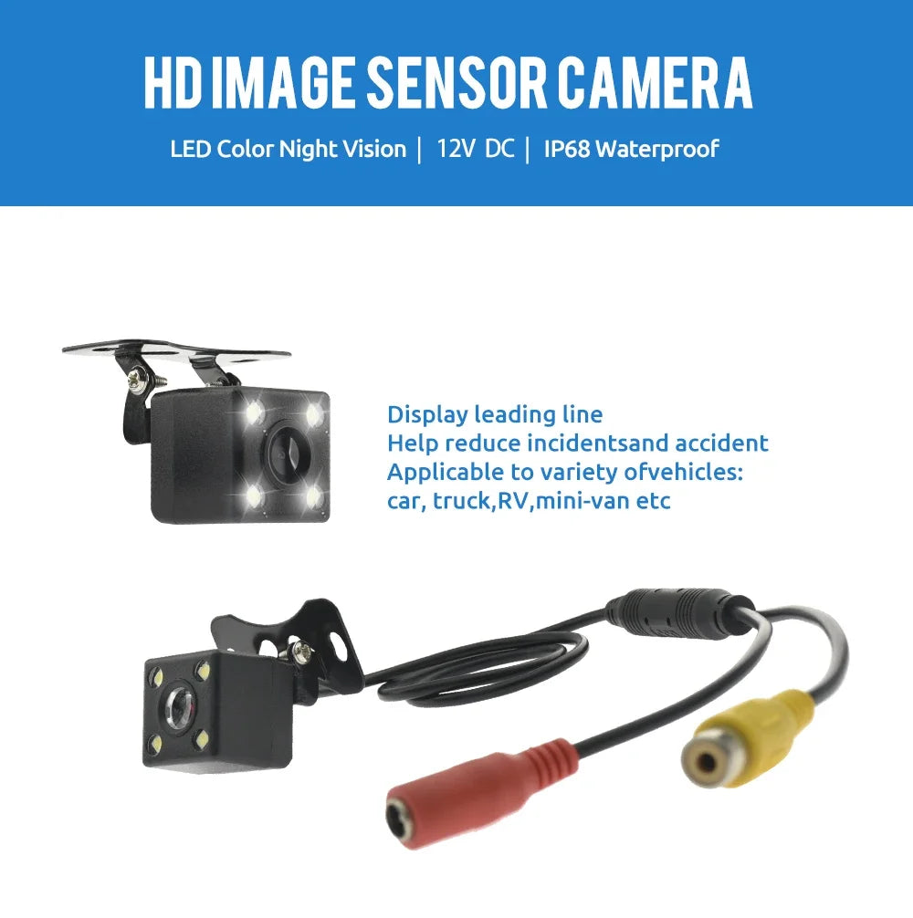 Rear View Camera Kit — 4.3" Monitor, HD Parking