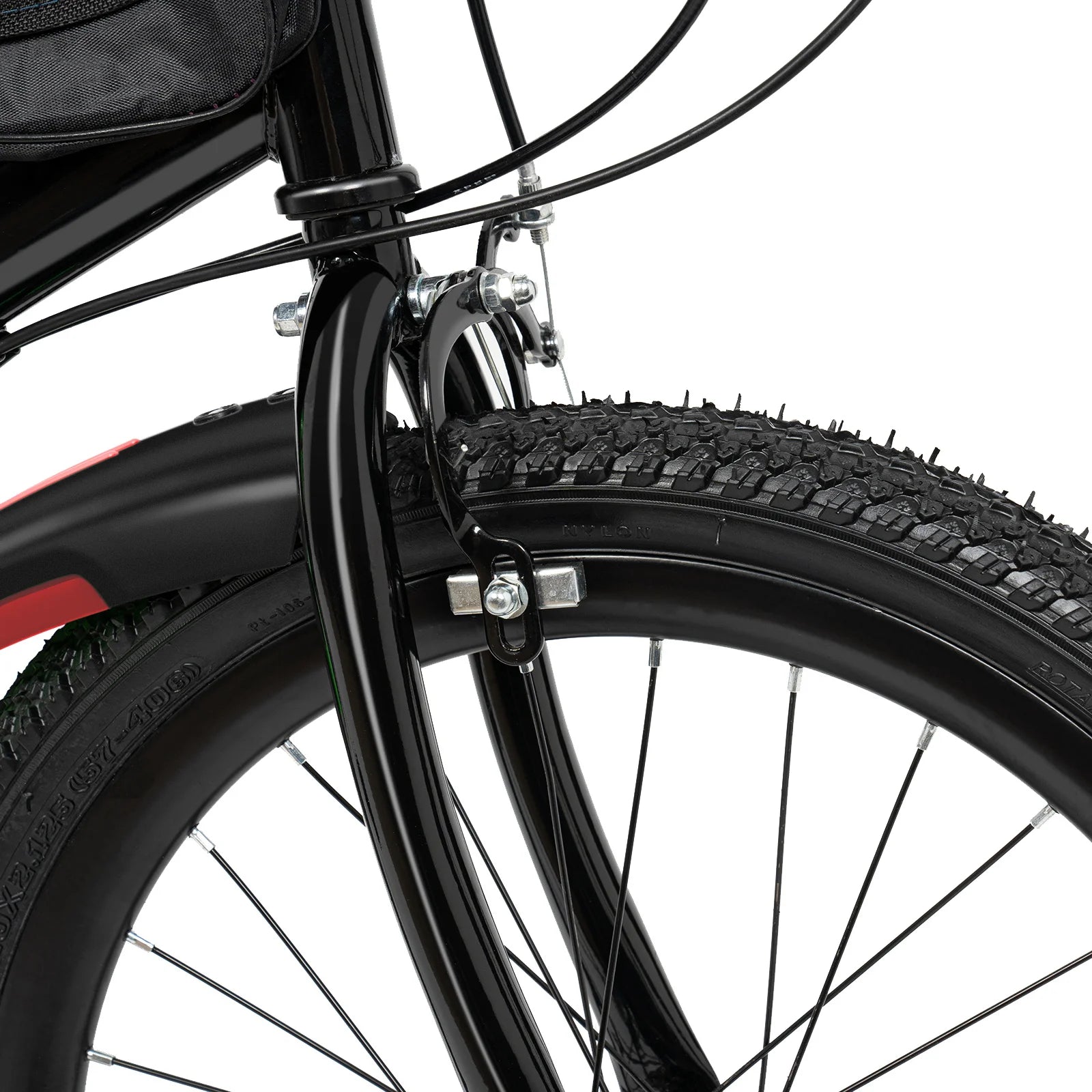 20 Inch Kids Bike Children Bicycle for Boys Girls Ages 8-12 Years Old, MTB Mountain Bike 7 Speed City Bike, GREEB/RED
