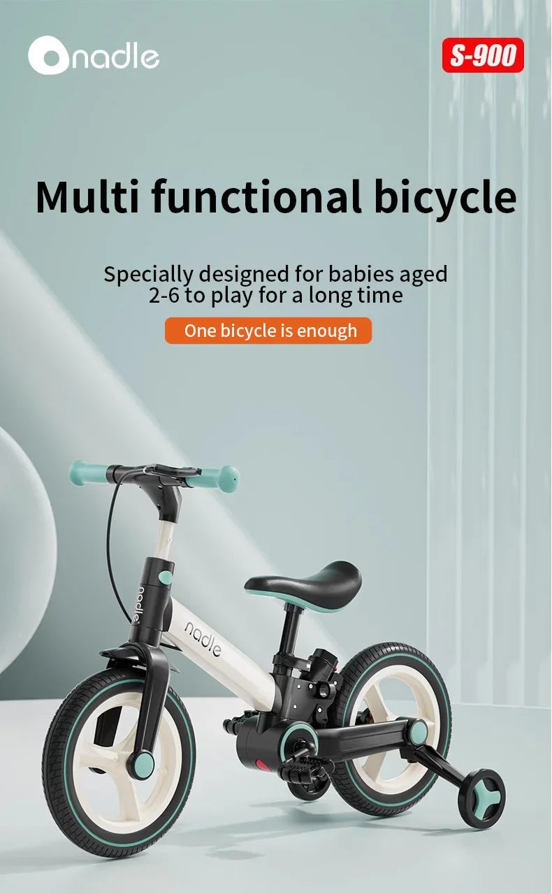 4-in-1 Balance Bike — Folding, Kids Pedal Bike
