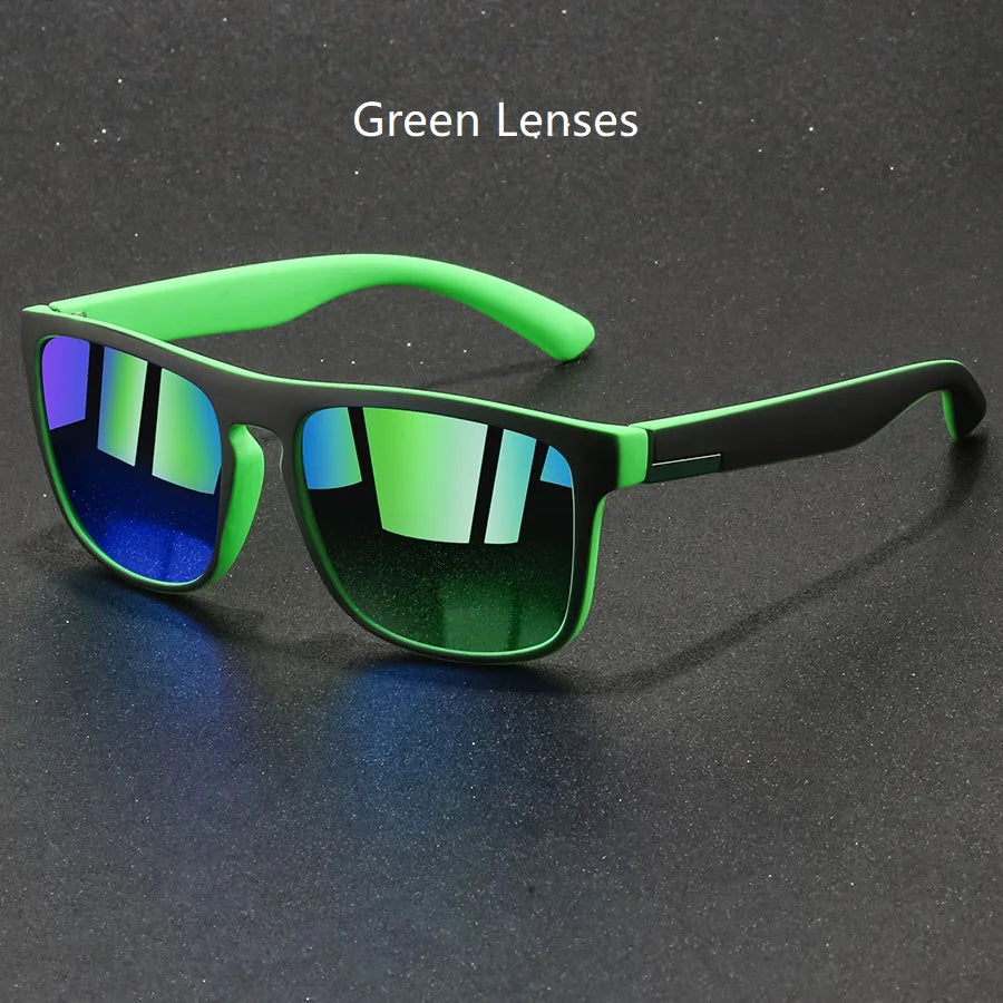 Lunettes de soleil carrées vintage — Anti-éblouissement, style rétro de designer, hommes et femmes