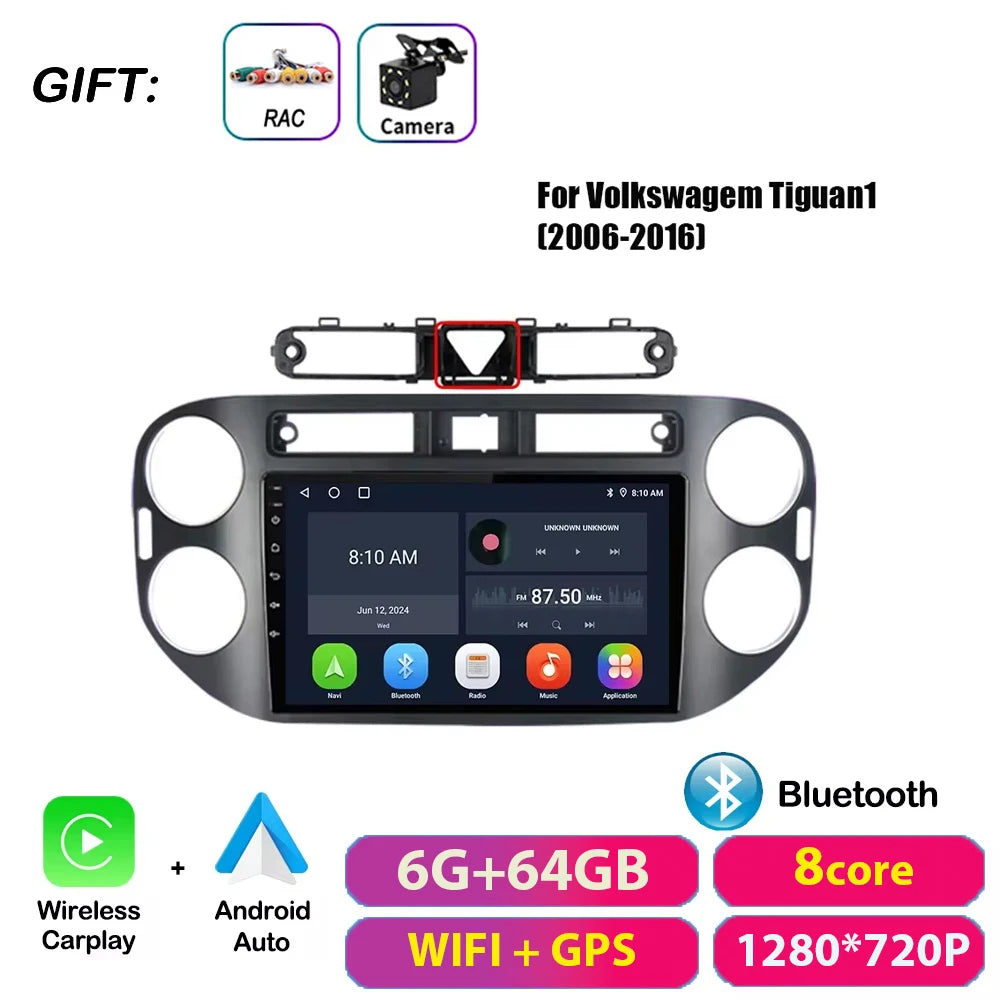 VW Tiguan Android 17 — 4G DSP, CarPlay