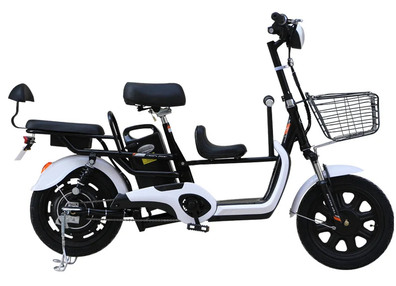 Parent-child electric bike in stock best selling 14inch three seats ebike for cheap and good quality fat bike