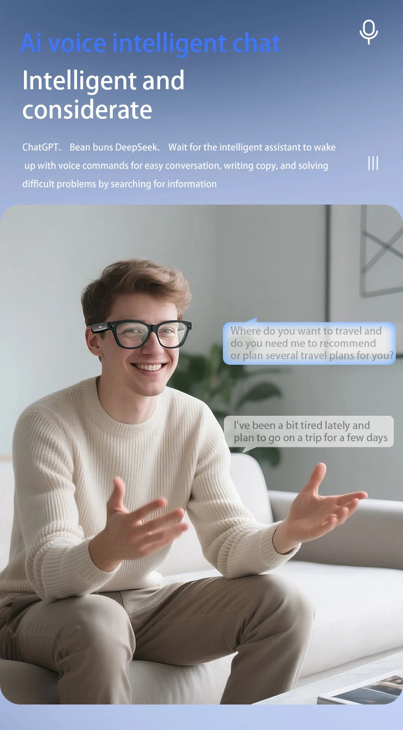 Blackview BV100 Glasses — HD Camera, Noise Cancelling