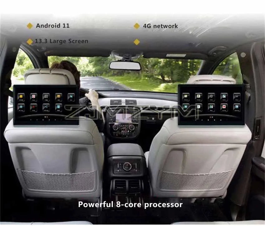 Headrest TV 13.3" — Android 11, Touchscreen