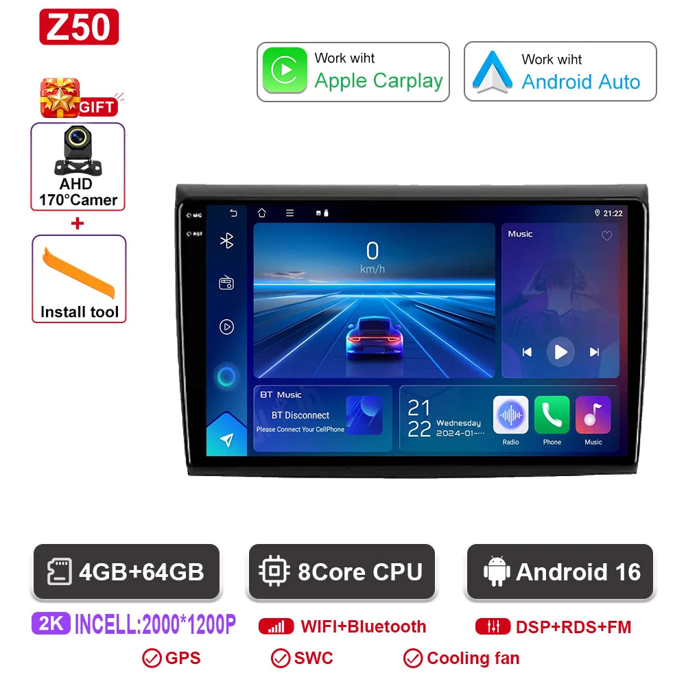 Fiat Bravo Android — 2K QLED, CarPlay, 4G