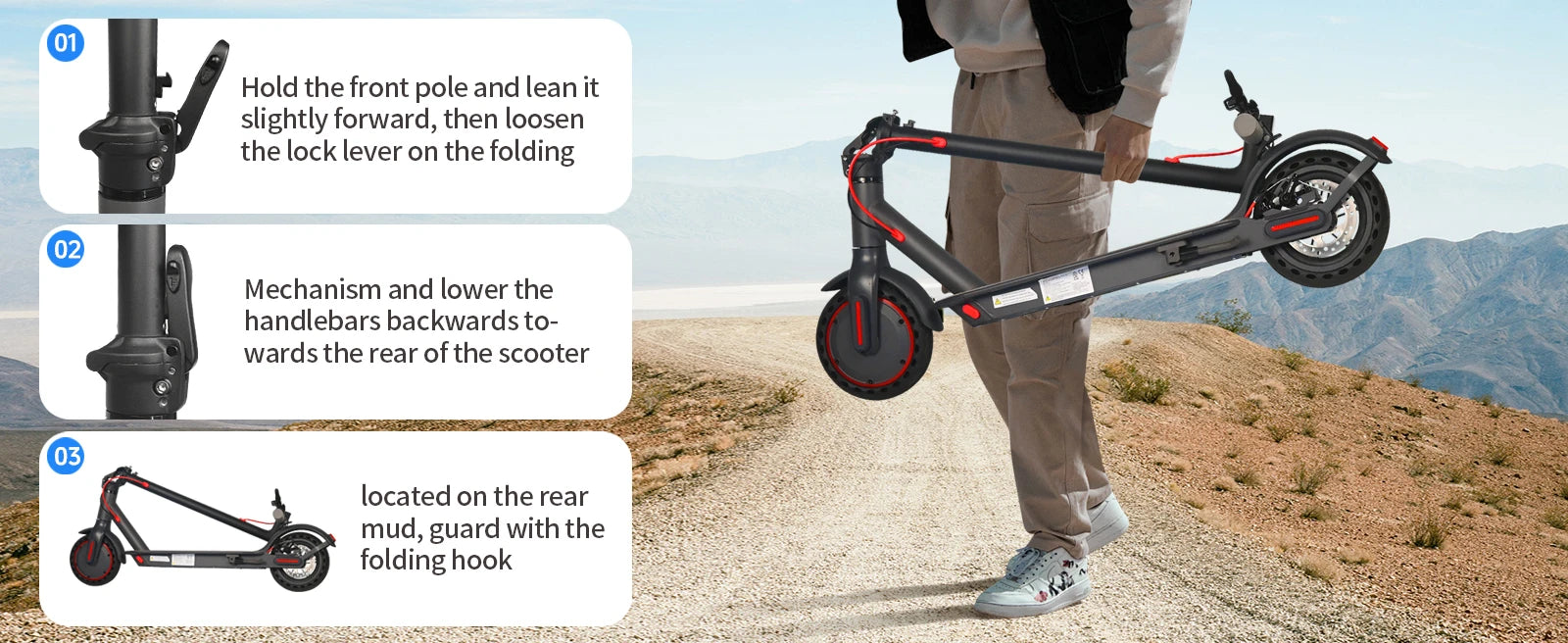 AOVOPRO Electric Scooter Smart Electric Scooter Maximum Speed: 19 miles per hour 350W Motor Range Per.Charge10 Miles
