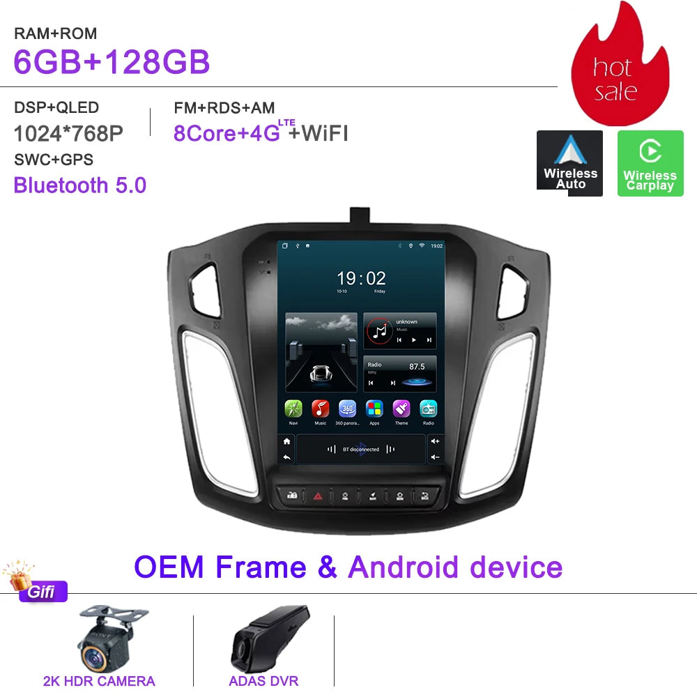 Ford Focus 3 Android 16 — GPS, Dash Cam