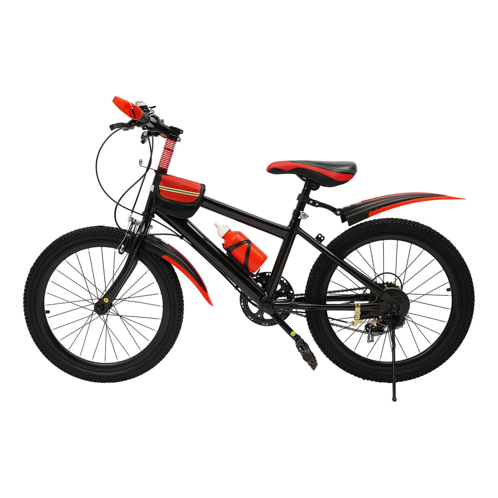 20" Kids Mountain Bike for Boys & Girls Ages 5-12, 7-Speed Transmission, Sturdy Carbon Steel Frame, Adjustable Seat