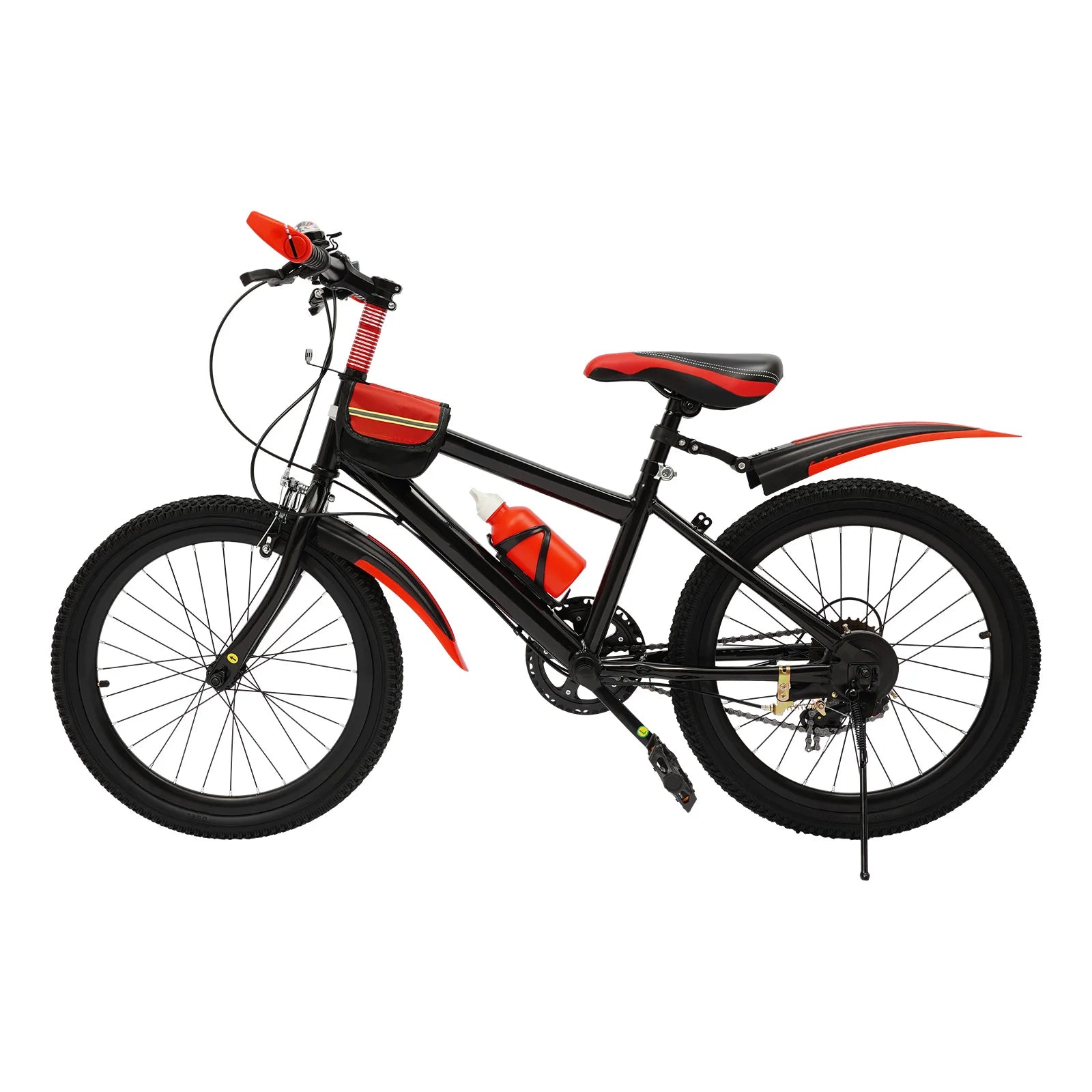 20" Kids Mountain Bike for Boys & Girls Ages 5-12, 7-Speed Transmission, Sturdy Carbon Steel Frame, Adjustable Seat
