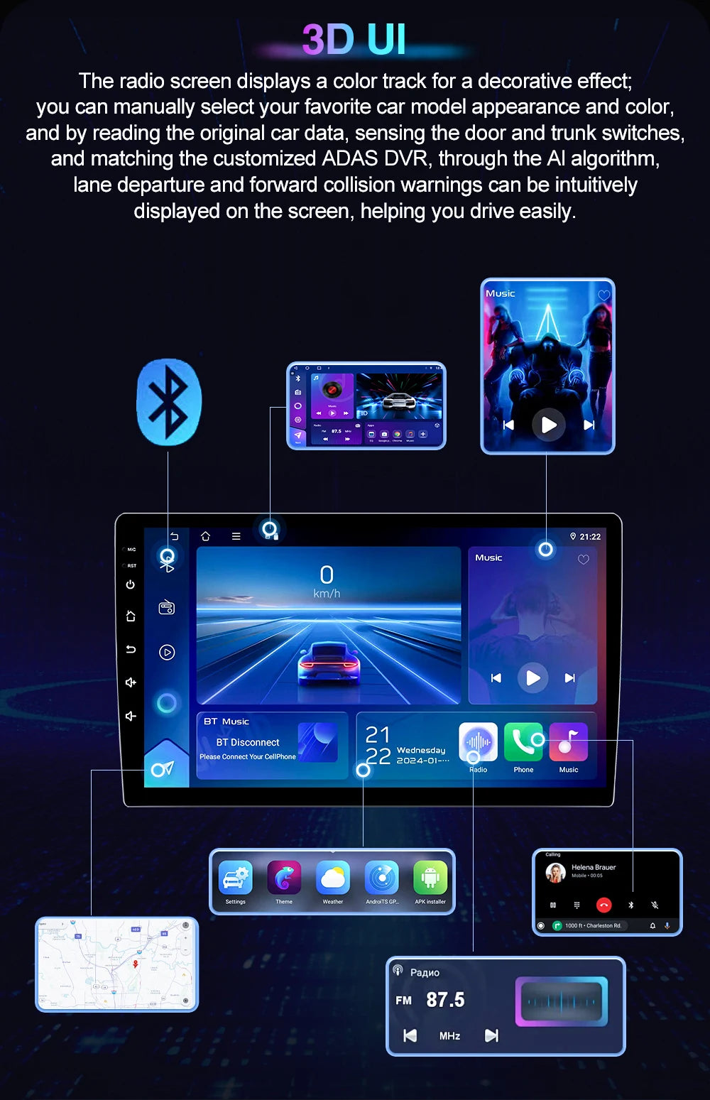 Peugeot 308 Car Radio — CarPlay, 5G WiFi