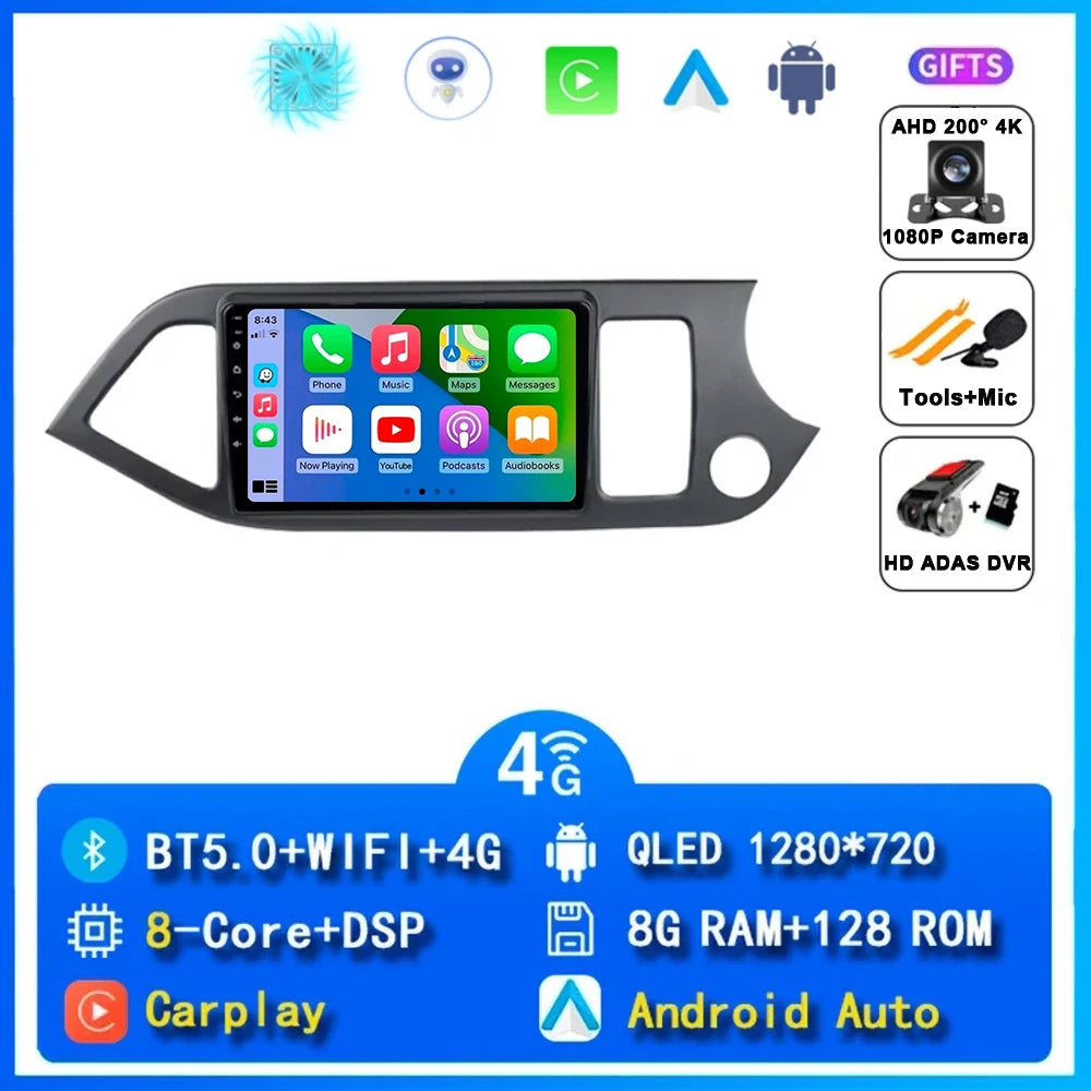 Kia Picanto Android 15 — WiFi, CarPlay, 4G