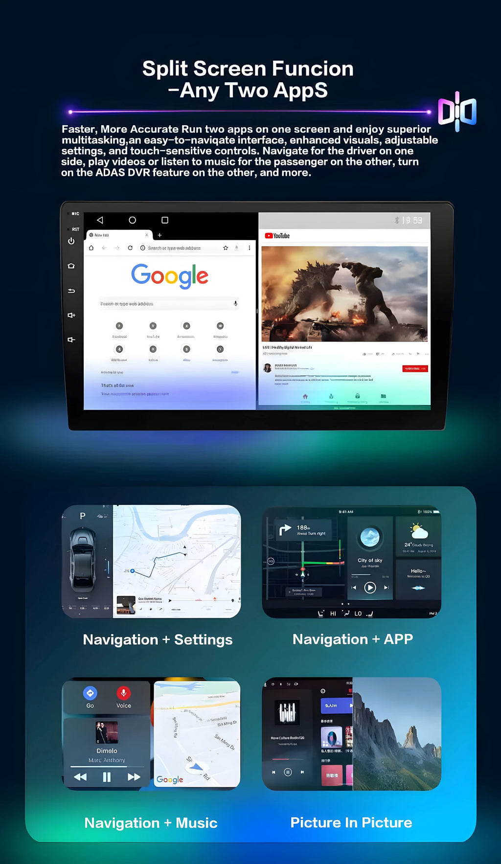 Isuzu D-Max Autoradio — Wireless CarPlay, Android Auto