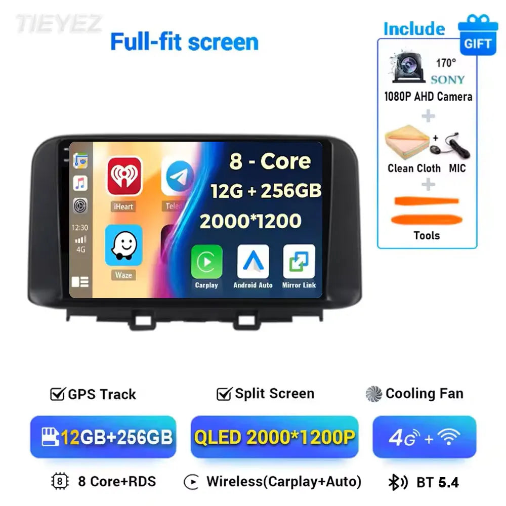 Hyundai Kona Android 15 — WiFi, CarPlay, Multimedia