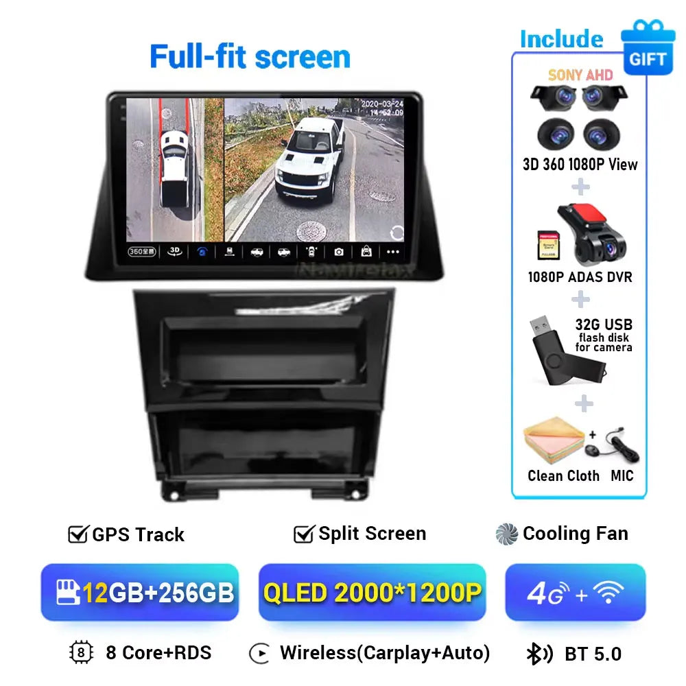 Android 15 Carplay Auto Pour Honda Accord 8 2008 2009 2010 2011 2012 Autoradio Lecteur Multimédia Unité Centrale GPS DSP Audio WIFI+4G