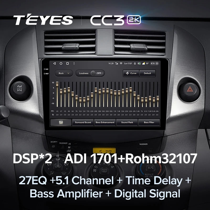 TEYES CC3 RAV4 — 2K GPS, Android 10, Multimedia
