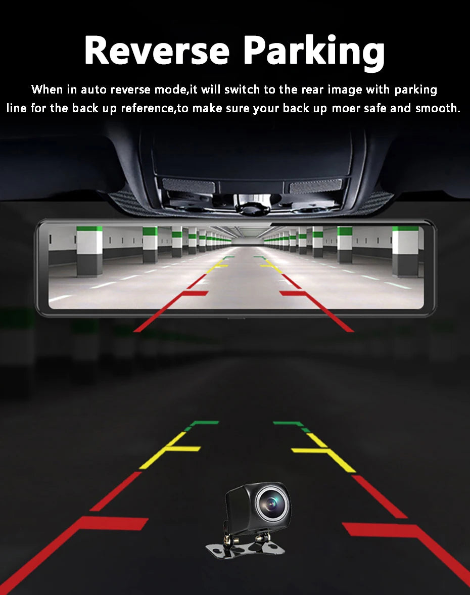 11.26" 4K Dash Cam — BSD, ADAS, Night Vision