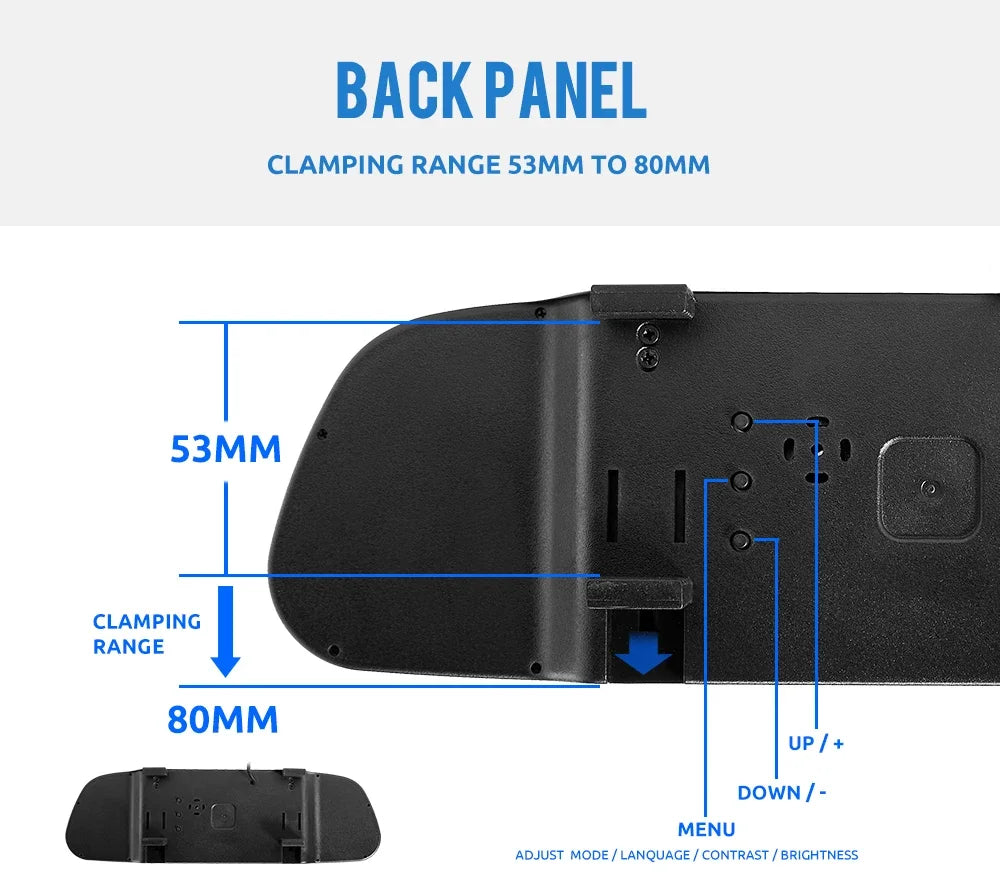 Rear View Camera Kit — 4.3" Monitor, HD Parking