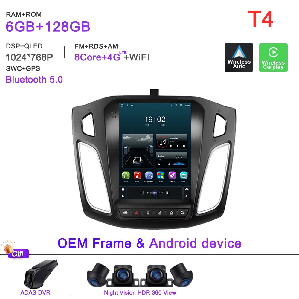 Ford Focus 3 Android 16 — GPS, Dash Cam