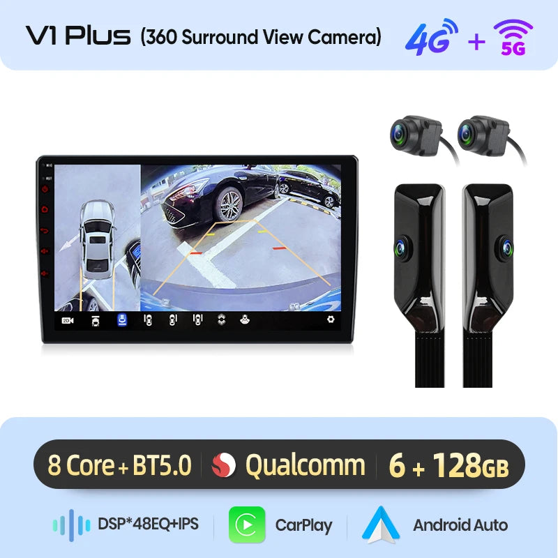 Junsun Wireless CarPlay Radio — VW Passat B6/B7 & CC 2005-2014, Android GPS, WLAN, DSP