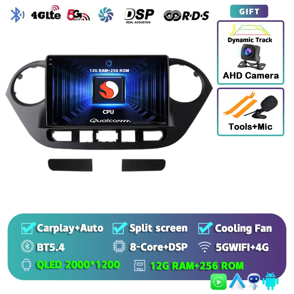 Android 15 Car Radio — Compatible with Hyundai i10 | 2K QLED | AI Voice