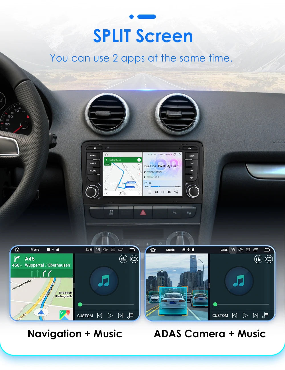Hizpo Audi A3 — Android Auto, CarPlay, GPS