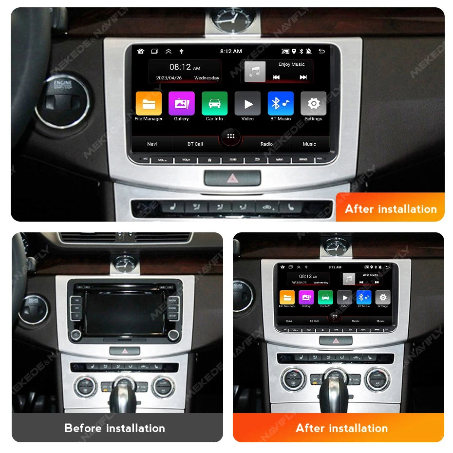 VW Android 15 Radio — BT GPS, Car Multimedia