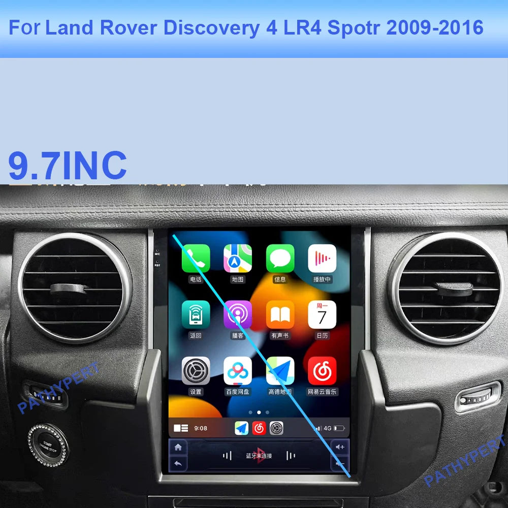 Android 15 Autoradio — Land Rover Discovery 4 LR4 2009-2016, CarPlay, GPS, 4G WiFi