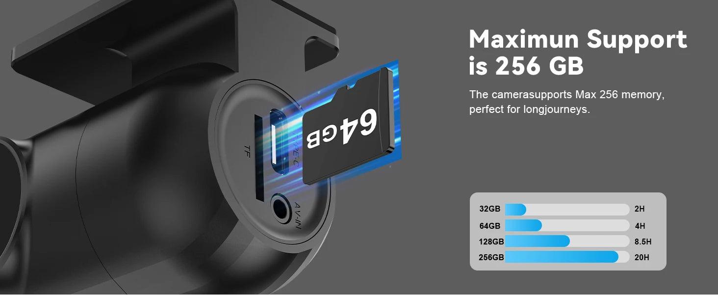 Kocam 2K Dash Cam — WiFi, GPS, Night Vision