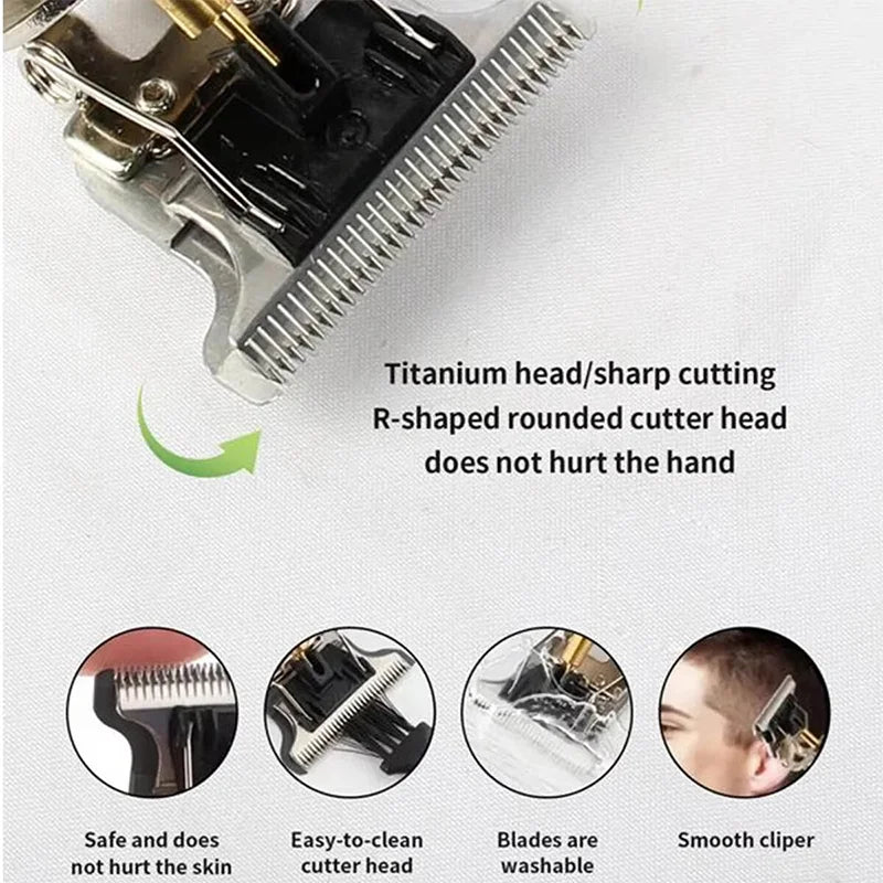 Vintage T9 Clipper — USB Rechargeable, Metal Body