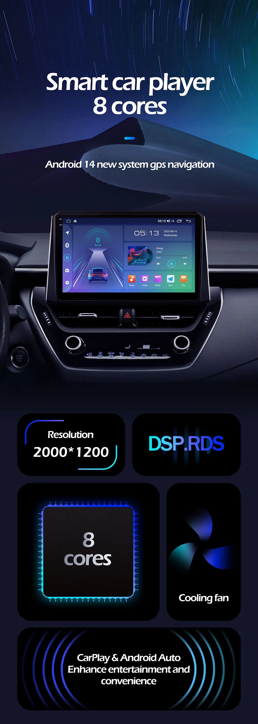Peugeot 2008/208 — Android 16, CarPlay, GPS