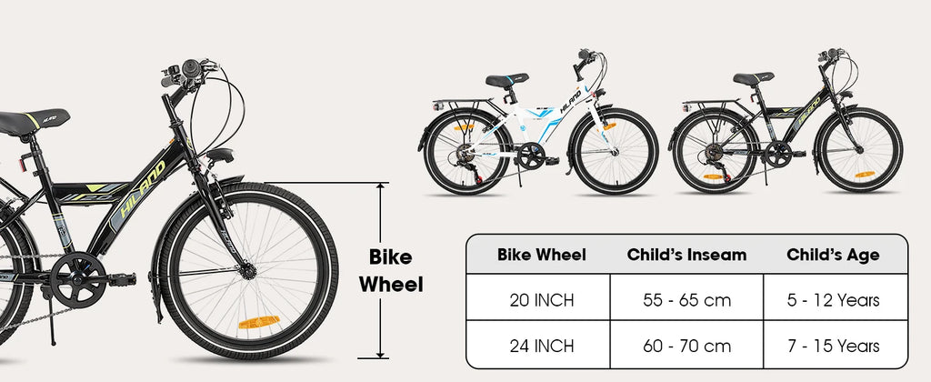 HILAND 20/24 Inch Kids Bike with Rear Rack, 6-Speed Gears Kids Bike with Hand Brakes, Children's Bicycle with Kickstand